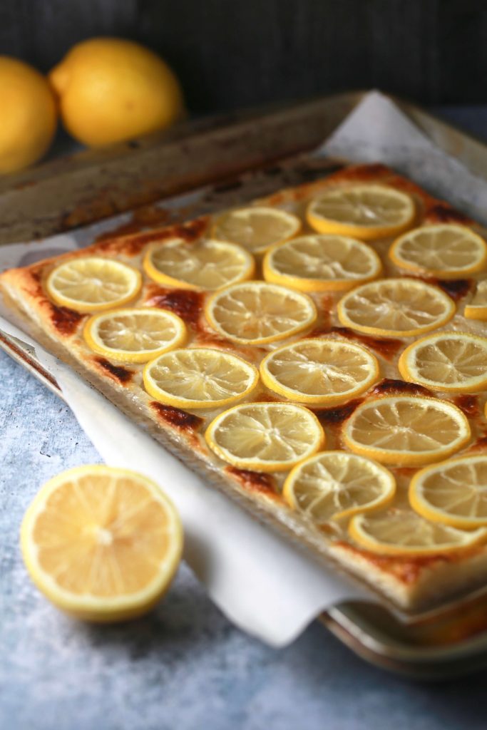 lemon puff pastry tart