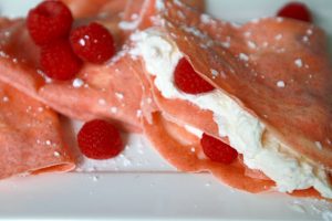Pink crepes perfect for Valentine's Day, everyday-raspberry