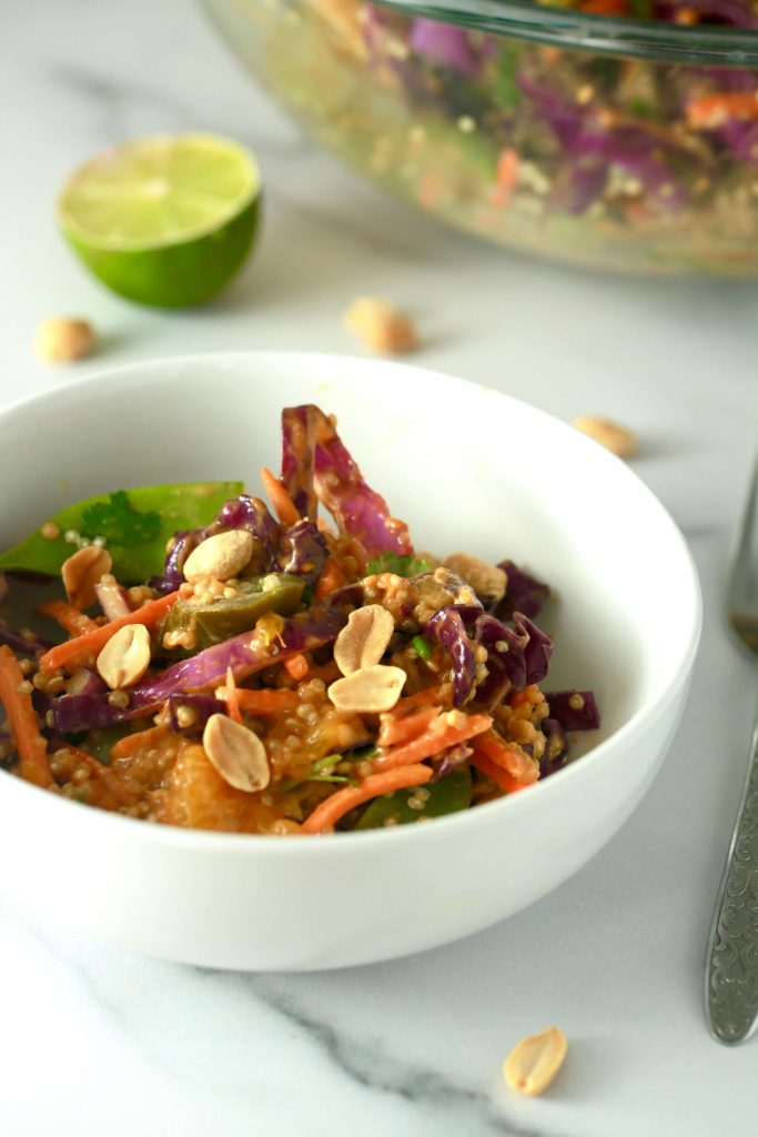 Vegan Thai-inspired snow pea salad with peanut dressing_4