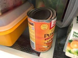 Can you store open tin cans in the fridge?