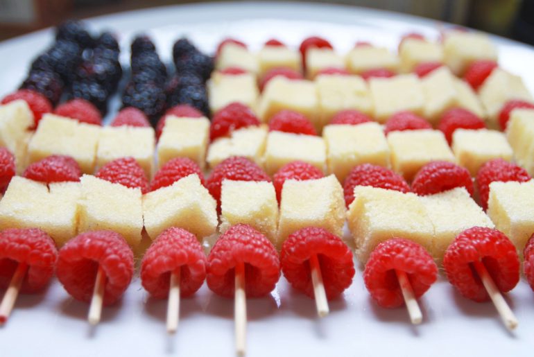 Festive fruit kabobs perfect for patriotic holidays