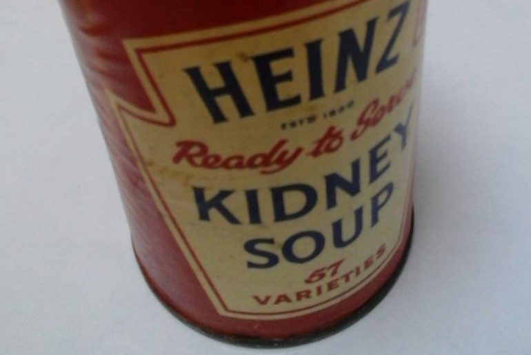 Food bank received antique Heinz soup can donation
