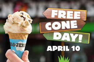 Get endless free ice cream at Ben & Jerry's on April 10 during Free Cone Day