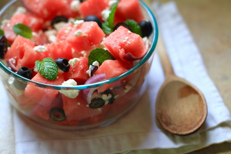 Watermelon salad perfect for summer by Everybody Craves