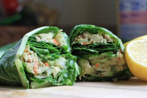 Garden tuna avocado salad wrap by Everybody Craves