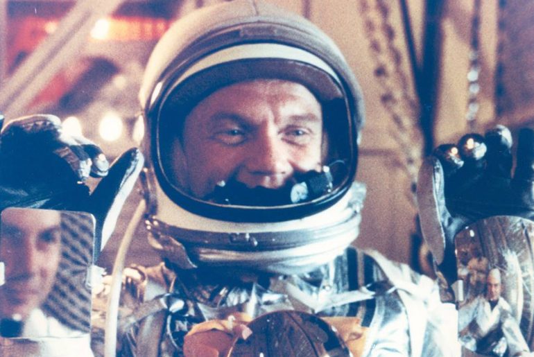 NASA Astronaut John Glenn and the first meal eaten in space
