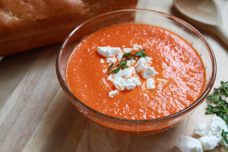 Roasted Red Pepper Cauliflower soup