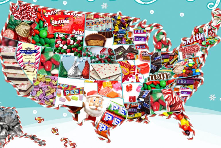 Sweet map shows most popular Christmas candy by state