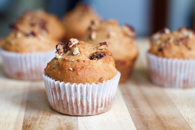Sweet potato muffins with pecans and raisins are perfect way to use up leftovers