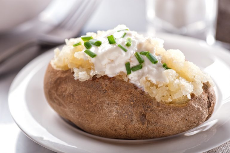 The best way to reheat a baked potato