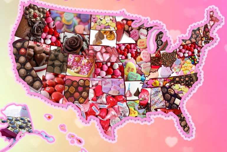 The most popular Valentine's Day candy in each state