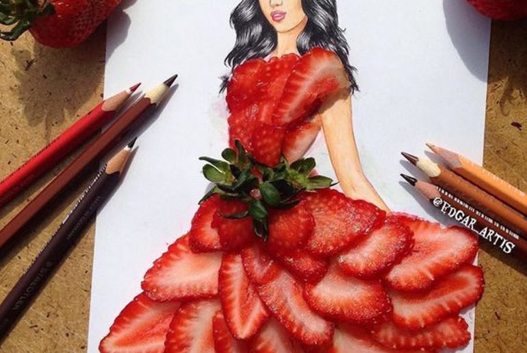 Illustrator creates high-fashion images out of food by Everybody Craves
