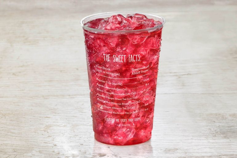 Panera announced it will print calories and added sugar information directly on the cup.