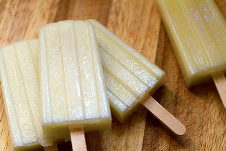 Celebrate National Pina Colada Day with Boozy Pina Popsicles by Everybody Craves