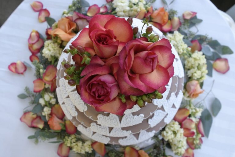 Cake at a wedding